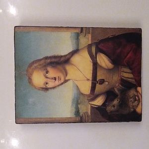 RUBY,  Atlantis Tile, like Sid Dickens. *Rare & Retired wall art lady & unicorn